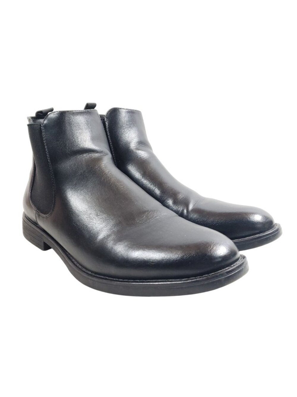 Nick Graham Mens Size 12 Black Chelsea Boots Black Faux Leather